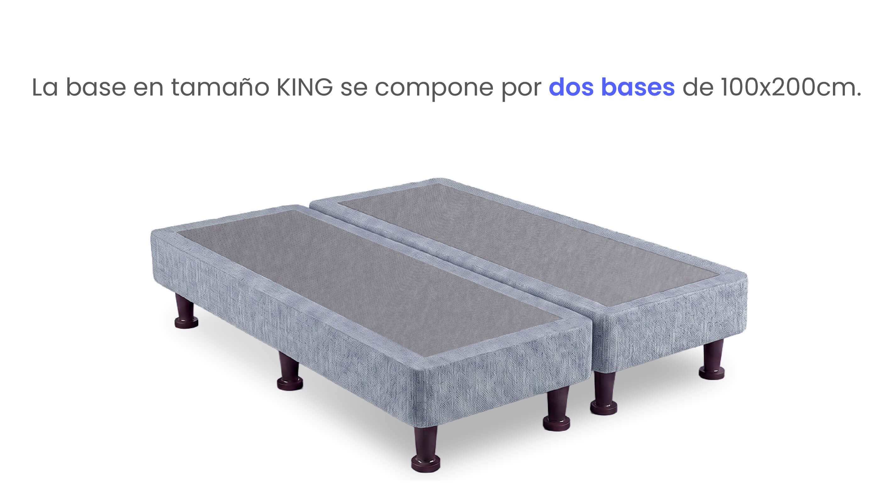Base Beautysleep King dividida en dos bases de 100 x 200 cm
